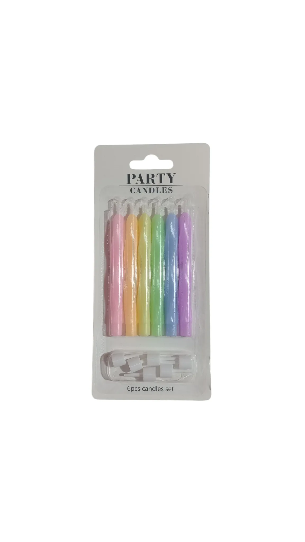 VELAS PASTEL 6 PCS