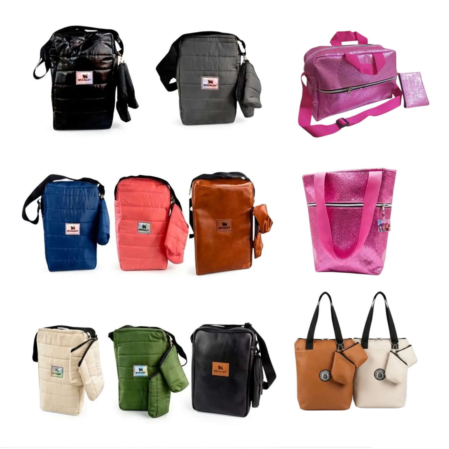 BOLSO FUCSIA // BOLSO FUCSIA K-POP INFANTIL // BOLSO MATERO PUFFER - SIMIL CUERO CON YERBERO Y AZUCARERO// K-POP INFANTIL//
