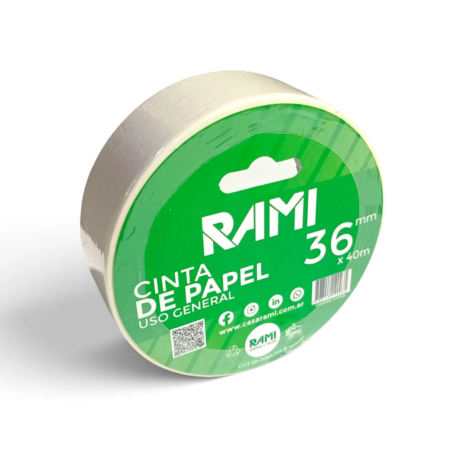 CINTA DE PAPEL RAMI - 36 MM X 40 MTS.