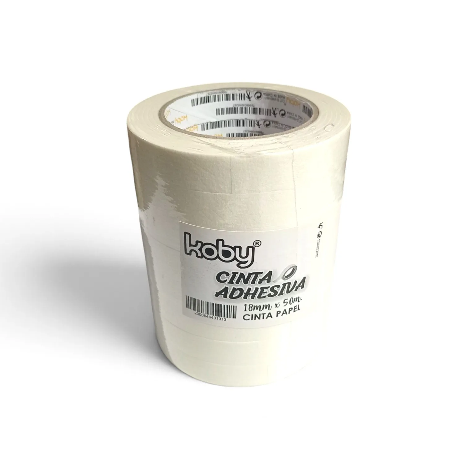 CINTA DE PAPEL X 8 UNIDADES - 18 MM X 50 MTS. - KOBY