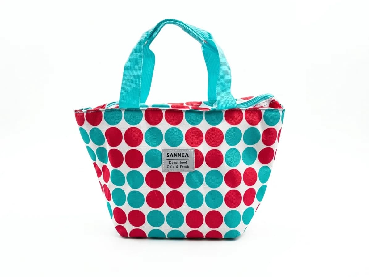 LUNCHERA TERMICA CON LUNARES 32 X 21 X 16 CM