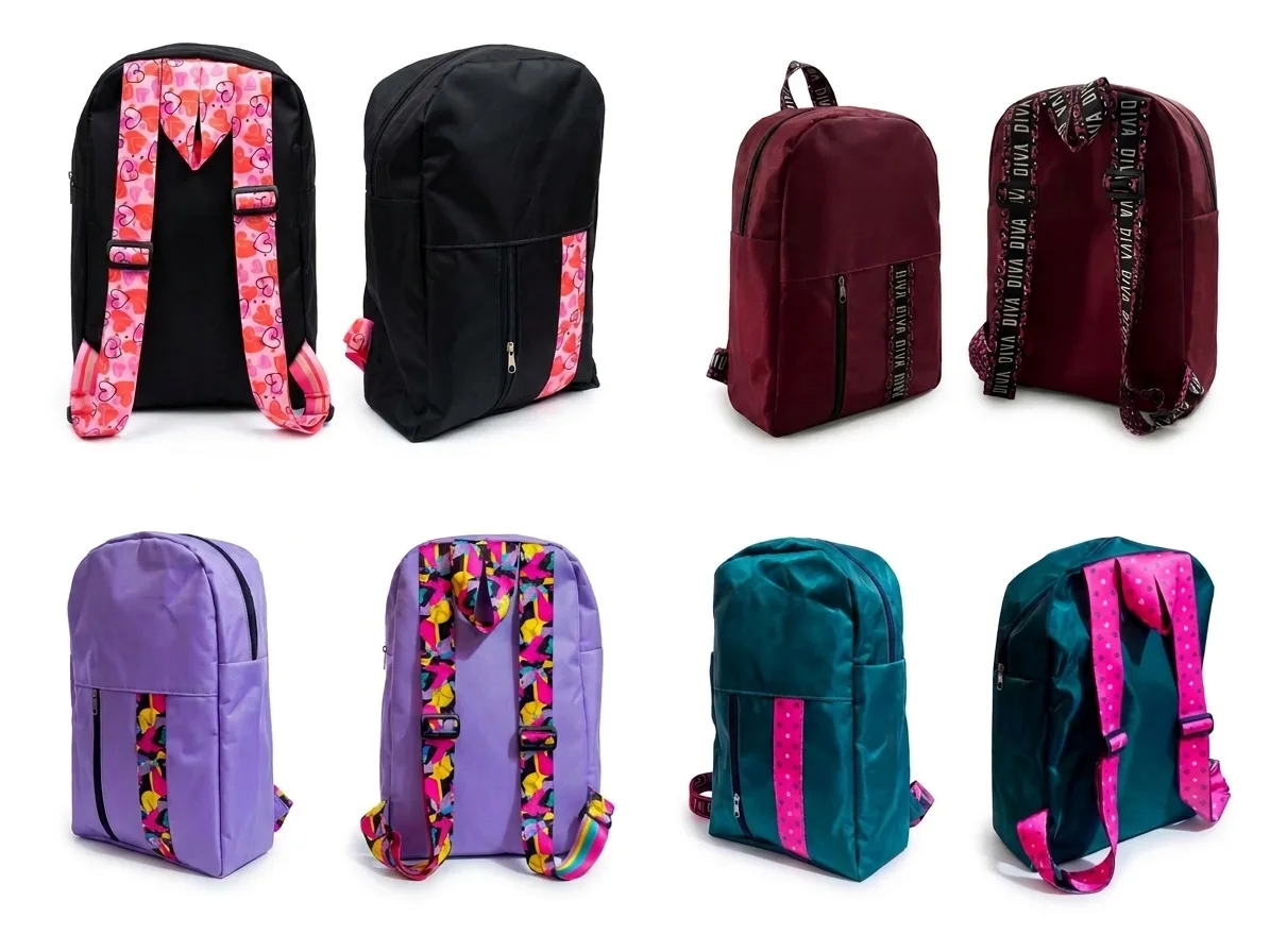 MOCHILA C/TIRAS ESTAMPADAS
