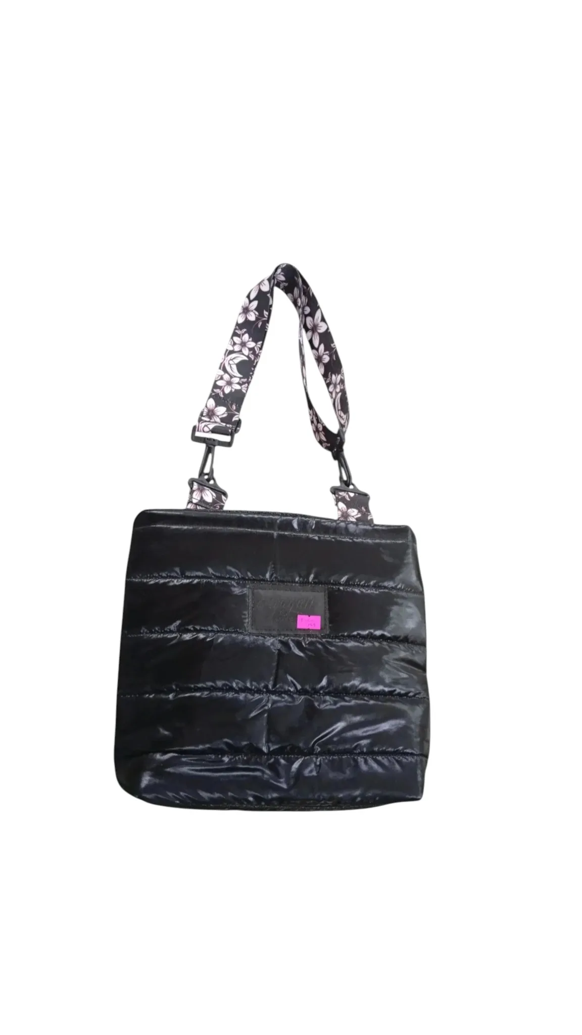 MORRAL PUFFER C/CORREA CRUZADA ESTAMPADA