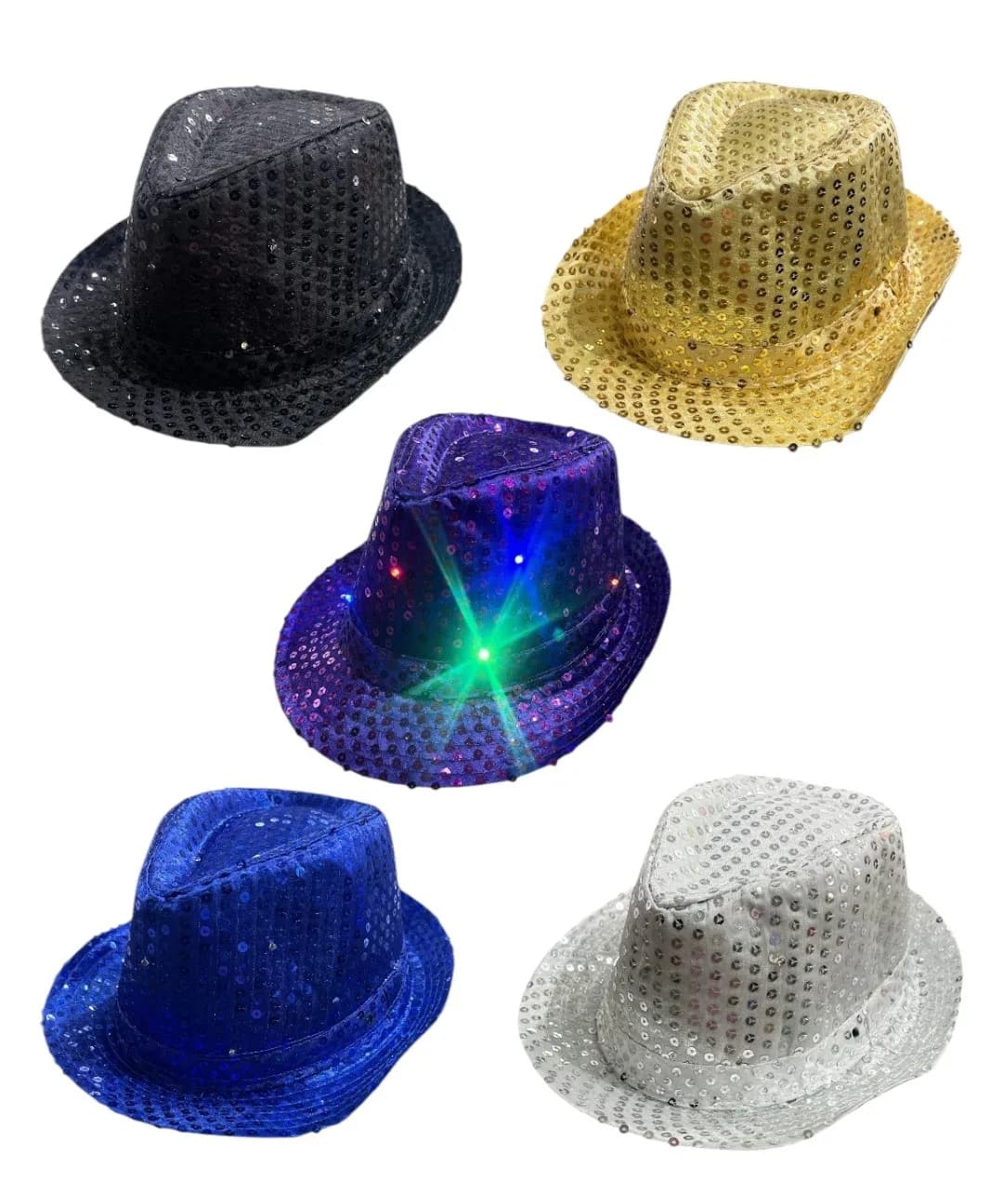 SOMBRERO LED C/LENTEJUELAS